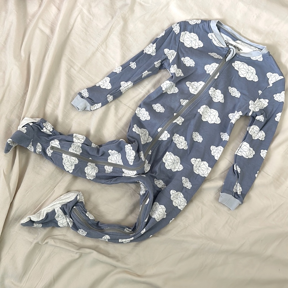 ZippyJams Footed Pajama in Sleepy Cloud